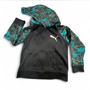 Puma Kids Navy and Teal Hoodie